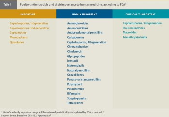 Table 1 Rating An Antibiotics Importance 349x242